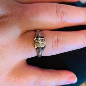 diamond and sterling silver ring